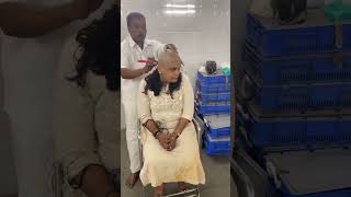 white chudidar women headshave at tirumala womenheadshave [upl. by Atiuqin797]