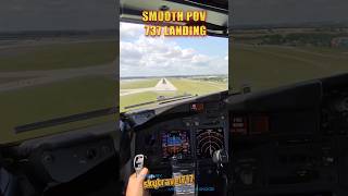 Smooth PoV Boeing 737 Landing shorts aviation [upl. by Varrian]