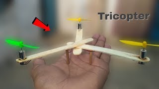 How to make a tricopter at home easy  DIY tricopter drone [upl. by Scheider]