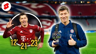 Robert Lewandowski POBIŁ REKORD Najszybszy HATTRICK w historii Champions League shorts [upl. by Orella]