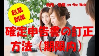 確定申告書の訂正方法（期限内） [upl. by Aicirtac]