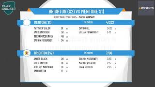 Brighton S2 v Mentone S1 [upl. by Christiana893]