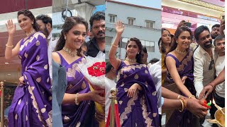 Keerthi Suresh spotted at Mangalya shopping mall in RTC Cross Road keerthysuresh StarFocus [upl. by Anauqal897]