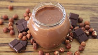 How to Make Homemade Nutella  Chocolate Hazelnut Spread Recipe [upl. by Mikeb]