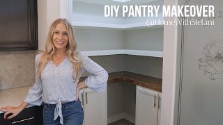 DIY Pantry Makeover  Home With Stefani [upl. by Kimbra]