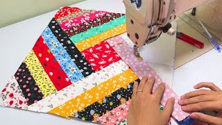 Transform Fabric Scraps Into Beautiful Patchwork Pillowcases  Sewing Ideas For Beginners [upl. by Innavoeg]