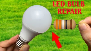 Wrap a non working Led Bulb with insulating tape and resistor [upl. by Ahsote]