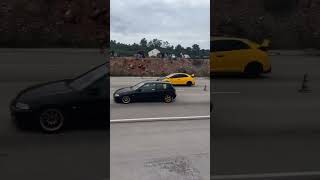 Drag Race Honda eg all motor Bseries nitro vs Fk2 type R 18th mile  Fátima mundo da picaria [upl. by Edras300]