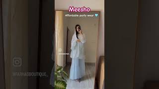 Meesho affordable party wear 🩵 meesho viralvideo shots dress song [upl. by Sam]