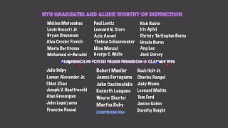 alvafrenchfr  My suggestions for NYU grads  alums worthy of distinction 22 sept 2024 [upl. by Boru]