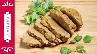 Easiest homemade seitan vegan steak  make vegan meat from scratch [upl. by Taryn]