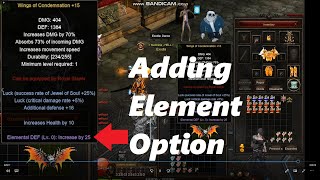 MU Online Global  How to add element 4th wings Step by Step Guide [upl. by Feodora119]