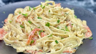 TELLEMENT CRÉMEUX 🤤 Recette facile de Carbonara au saumon [upl. by Augy]