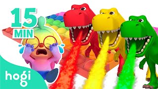 👍🏻Best 5 Learn Colors with Hogi｜Pop It Dinosaurs Cooking Race Eggs Slide｜Pinkfong Hogi [upl. by Ahtis]