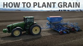 How we plant our grain with the Lemken Solitair 9 grain drill Amazing drone footage at the end [upl. by Atirb]