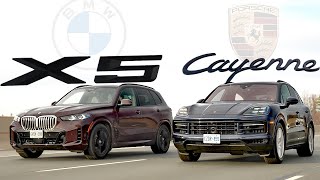 2024 BMW X5 and 2024 Porsche Cayenne Face Off Luxury SUV Comparison [upl. by Auhsej]