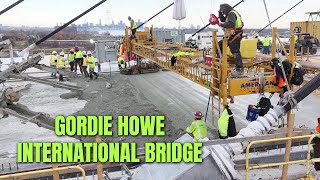 Gordie Howe International Bridge in Detroit Michigan 4K [upl. by Jessamine]