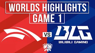 HLE vs BLG Highlights Game 1  Worlds 2024 Quarterfinals  Hanwha Life Esports vs Bilibili Gaming [upl. by Jehoash]