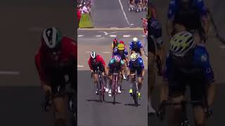 BLANKA VAS A reduced group at the line after a crash takes down riders including the Yellow jersey [upl. by Illil]