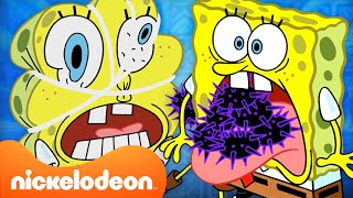 SpongeBob  SpongeBobs SCHMERZHAFTESTE Momente 😣  60MinutenCompilation  Nickelodeon Deutschland [upl. by Anirak]