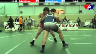 Toby Erickson vs Anthony Edgren at 2013 ASICS University Nationals  GR [upl. by Aspia]