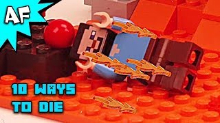 Lego Minecraft 10 WAYS TO DIE [upl. by Aterg]