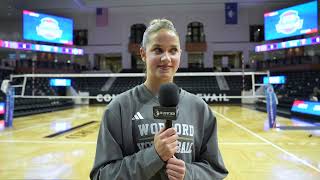 Volleyball Advances to SoCon Semifinals  Mary Emily Morgan Interview [upl. by Varhol]