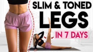 SLIM and TONED LEGS in 7 Days  8 minute Home Workout [upl. by Vinni]