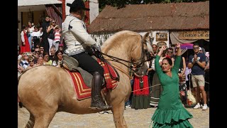 CABALLO Y BAILAORA EN GRAZALEMA 024 Jinete Carmelo Cuevas baila Saray [upl. by Ralyks872]