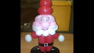 Como hacer un santa claus de globos  tutorial [upl. by Nidnal]