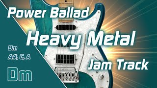 Heavy Metal Power Rock Ballad Backing Track Jam in Dm  D minor  D moll [upl. by Anawyt803]