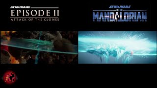 Seismic Charge Bomb Sound Comparison  Star Wars Episode 2 vs The Mandalorian 2020 [upl. by Seni]