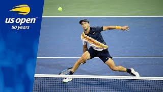 Borna Coric Wins in Straight Sets Over Daniil Medvedev at the 2018 US Open [upl. by Rhonda]