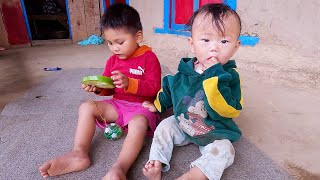 laxmi with son Sapten Rai in the village house  village Nepal  surya laxmi [upl. by Myk]