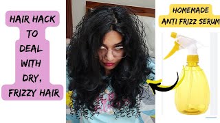 Homemade AntiFrizz Serum  Dry Frizzy Hair Hack [upl. by Opiuuk]