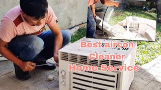 How to Clean window Type Airconditioner Aircon Cleaner [upl. by Ppik]