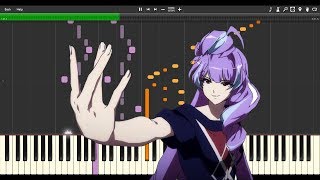 Macross Delta  Ikenai Borderline full ver Piano Tutorial Synthesia  James Chou [upl. by Lehctim]