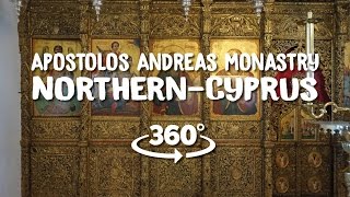 360° Inside the Apostolos Andreas Monastry Karpaz NorthernCyprus [upl. by Annekahs]