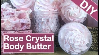 Rose Quartz Crystal Healing  Luxury Body Butter 🌸🌟  DIY Lotion Making [upl. by Aneeh215]