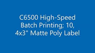 C6000 Series HighSpeed Batch Label Printing [upl. by Valdes]