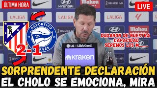 💥SORPRENDENTE DECLARACIÓN DIEGO SIMEONE RUEDA DE PRENSA ATLÉTICO DE MADRID 21 ALAVÉS HOY [upl. by Yenattirb]