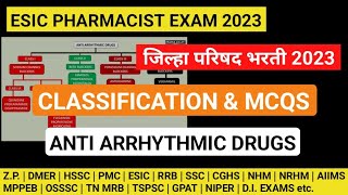 ANTIARRHYTHMIC DRUGS CLASSIFICATION ZP Pharmacist exam preparationESIC Pharmacist exam preparation [upl. by Notyal]