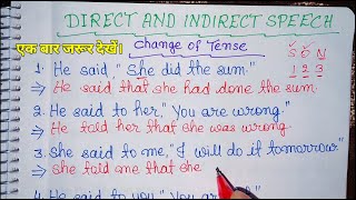 Direct and Indirect SpeechChange of Tense and Person in NarrationEnglish Grammar [upl. by Rozanna]