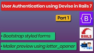 User Authentication Using Devise in Rails 7  Part 1 [upl. by Vargas349]