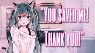 asmr rescuing an injured cat girl from the rain [upl. by Daph650]