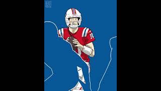 Drake Maye Touchdown Pass to Kayshon Boutte Rotoscope Animation [upl. by Nnahs77]