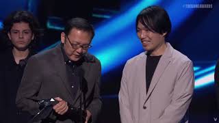 Elden Ring Game Of The Year Full Acceptance Speech By Hidetaka Miyazaki 2022  No Commentary [upl. by Ayoras]