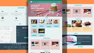 Responsive Website Design  HTML  CSS  JS  Bakery Website  part 1 [upl. by Frear]