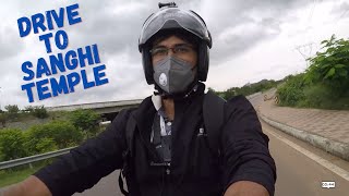 Drive to Sanghi Temple  Hyderabad  Moto vlog [upl. by Alano]