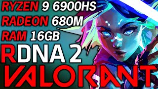 VALORANT  AMD RDNA 2 RADEON 680M Graphics RYZEN 9 6900HS ASUS ROG Zephyrus G14 Gameplay [upl. by Magda]